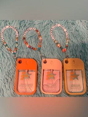 Taylor Swift Inspired Hand Sanitizer Keychain Set of 3- Orange, Pink, Gold